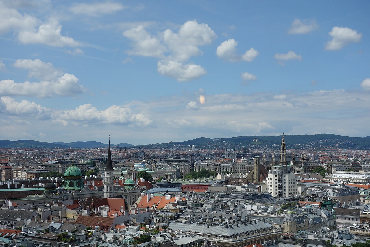 Vienna rooftops seen from St Stephen’s Cathedral